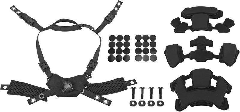 Sunicon Helmet Dial Suspension System Chin Strap Helmet Padding Kit with Bolts and Screws for Fast for MICH for Wendy Helmet (Black Sponge), Suniconxe6dtwm24y-13 - Image 1